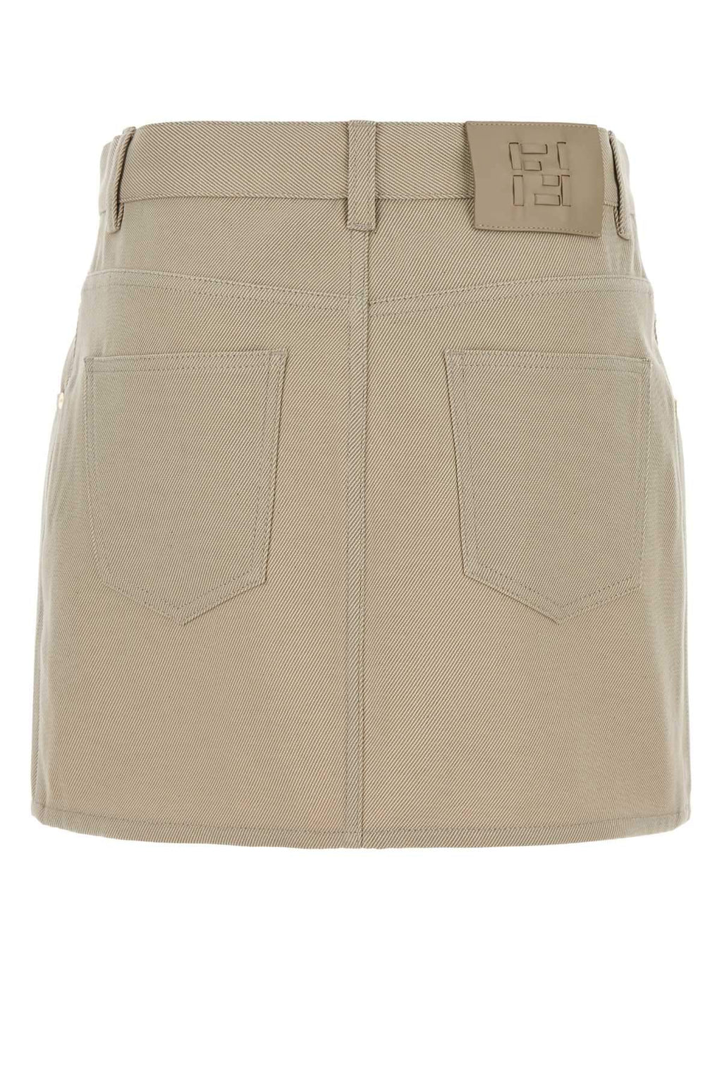 Fendi Women Beige Drill Mini Skirt