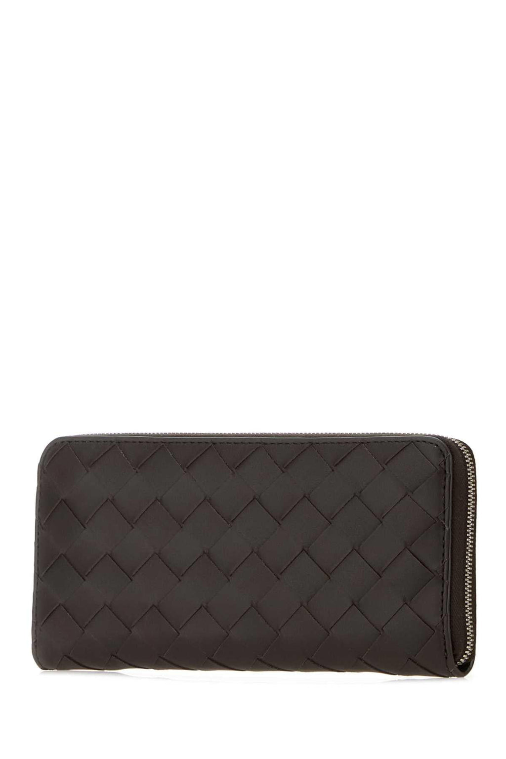 Bottega Veneta Men Dark Brown Leather Wallet