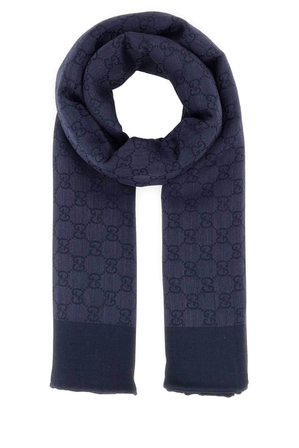 Gucci Men Embroidered Wool Blend Foulard