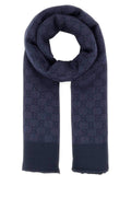 Gucci Men Embroidered Wool Blend Foulard
