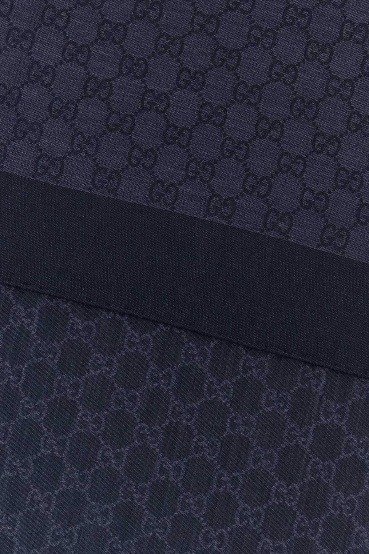 Gucci Men Embroidered Wool Blend Foulard