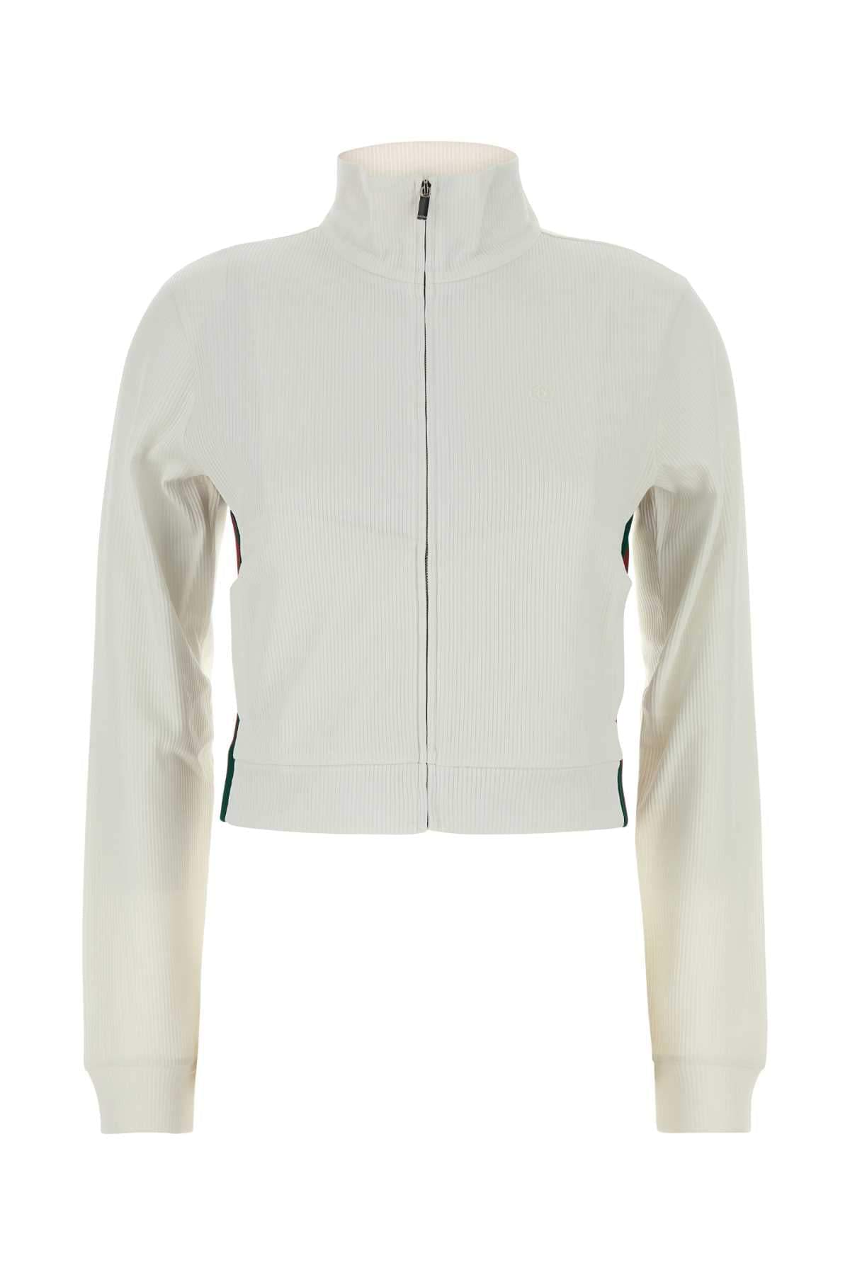Gucci Women White Jersey Sweatshirt