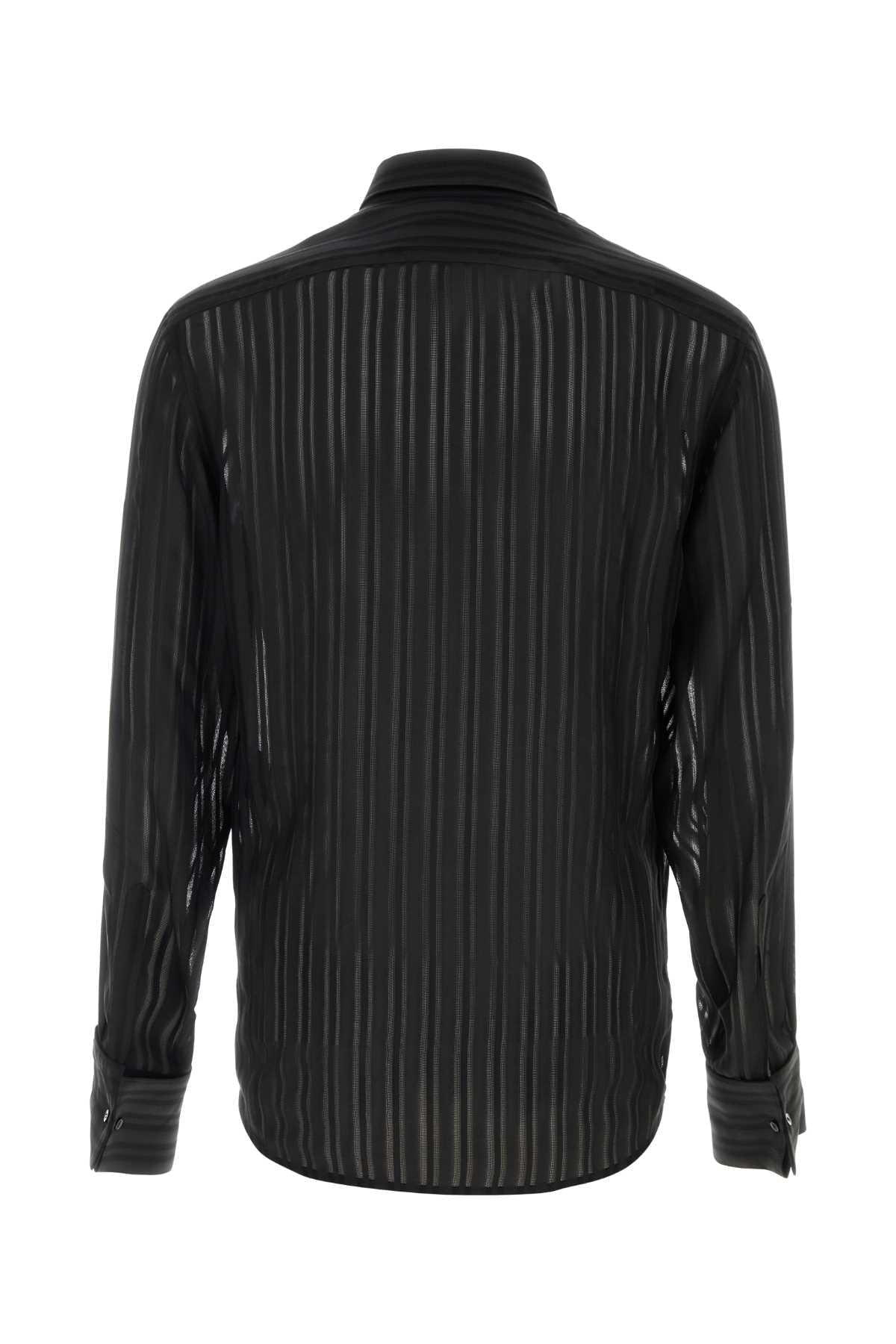 Gucci Men Black Silk Shirt
