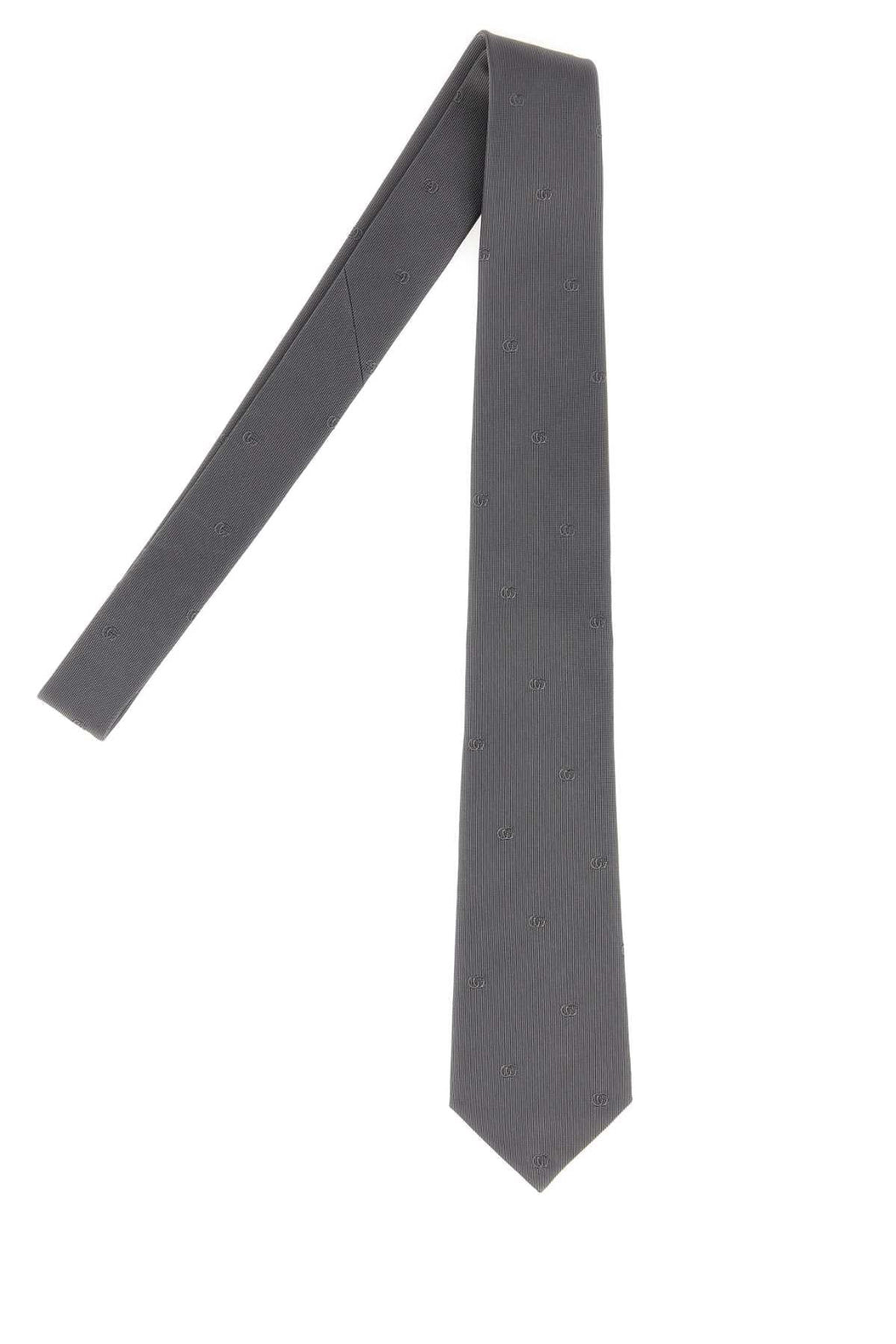 Gucci Men Grey Jacquard Tie