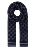 Gucci Men Gg Jacquard Scarf