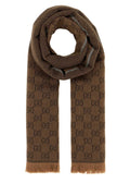 Gucci Men Camel Wool Scarf