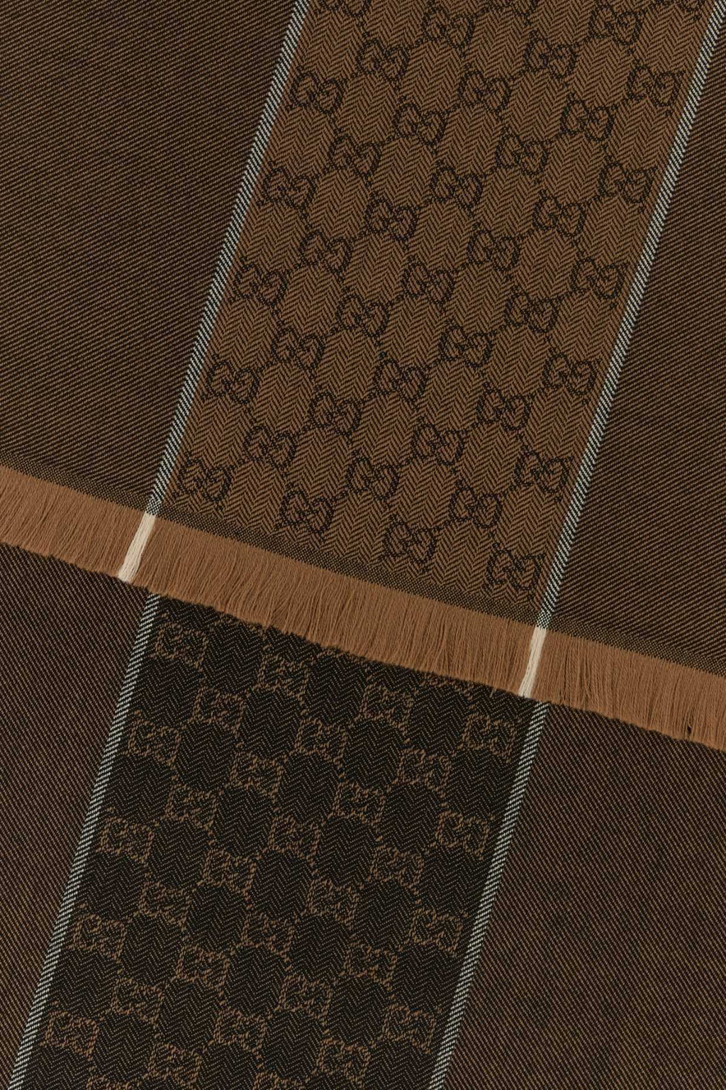 Gucci Men Camel Wool Scarf