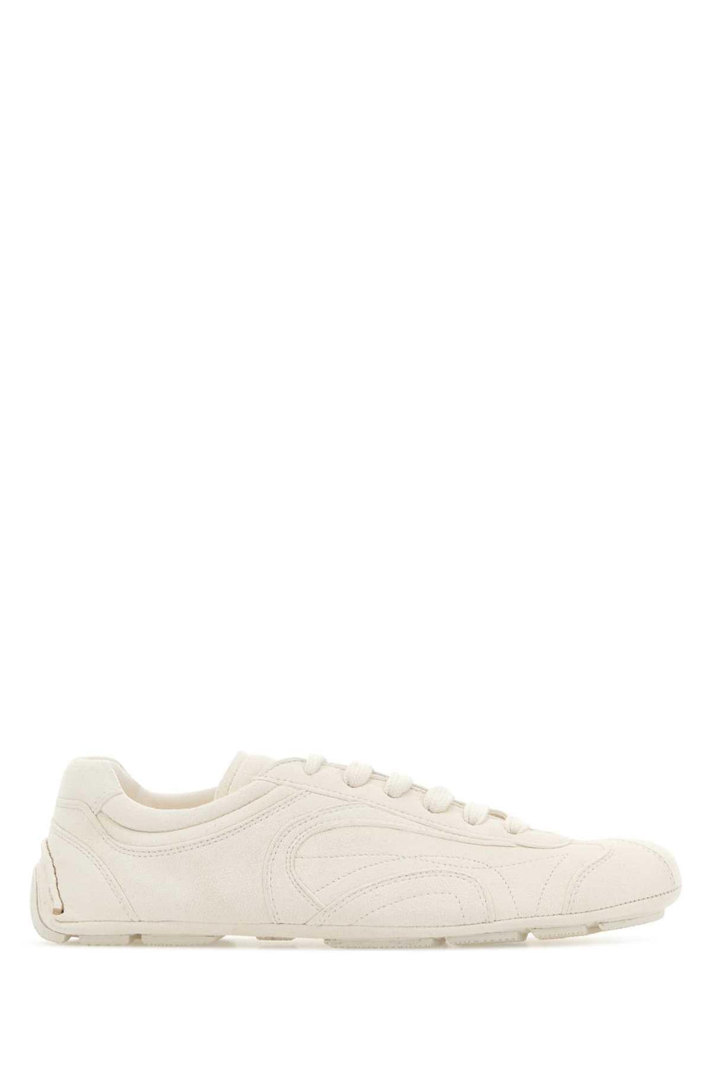 Prada Women White Suede Montecarlo Sneakers