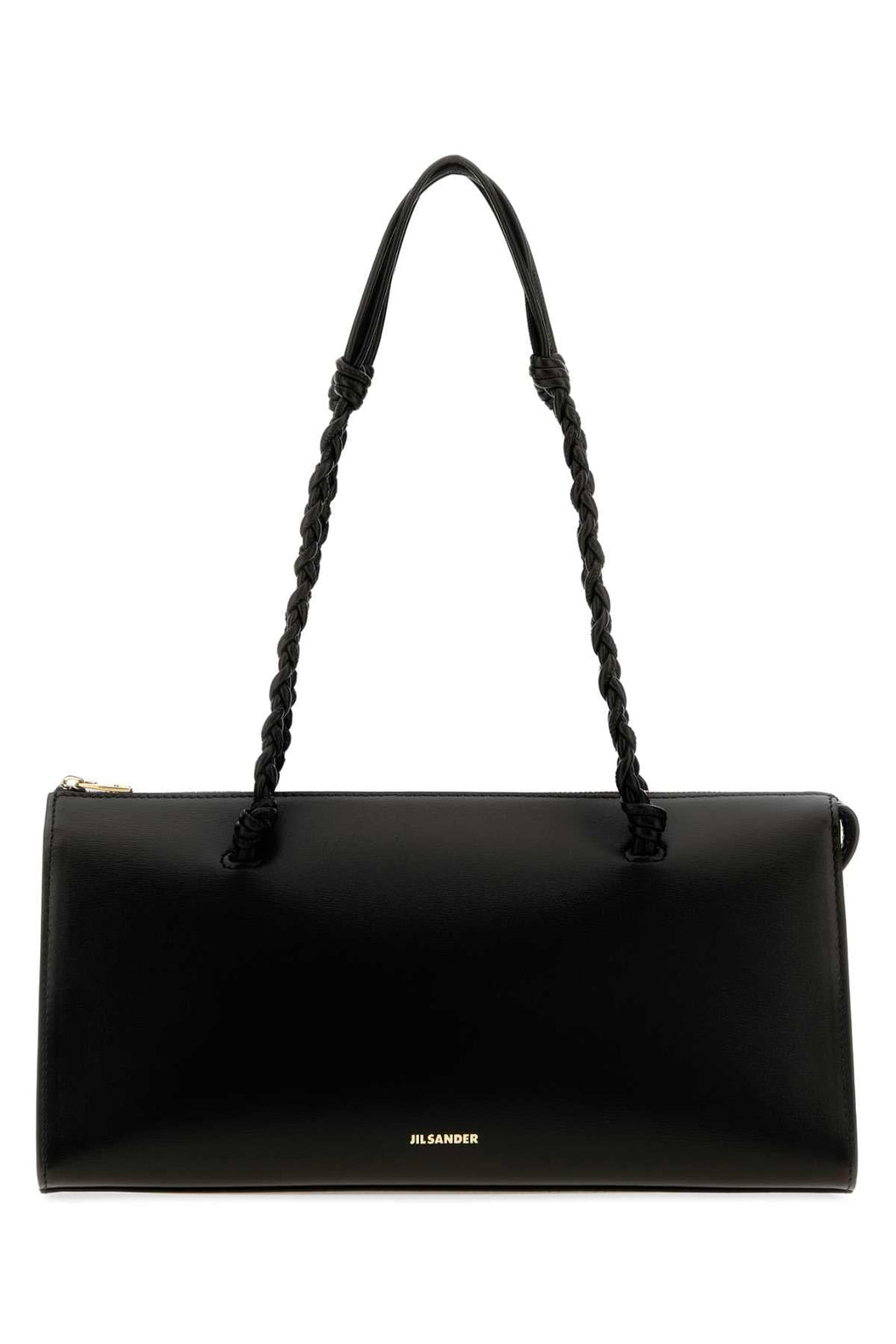 Jil Sander Women Black Leather Tangle Tent Shoulder Bag