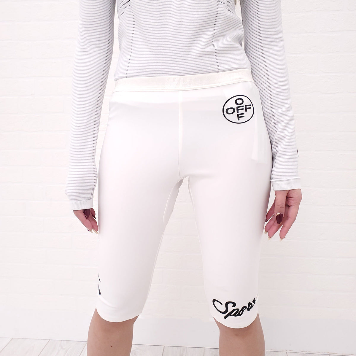 OFF-WHITE BIKER SHORTS - SIZE 42