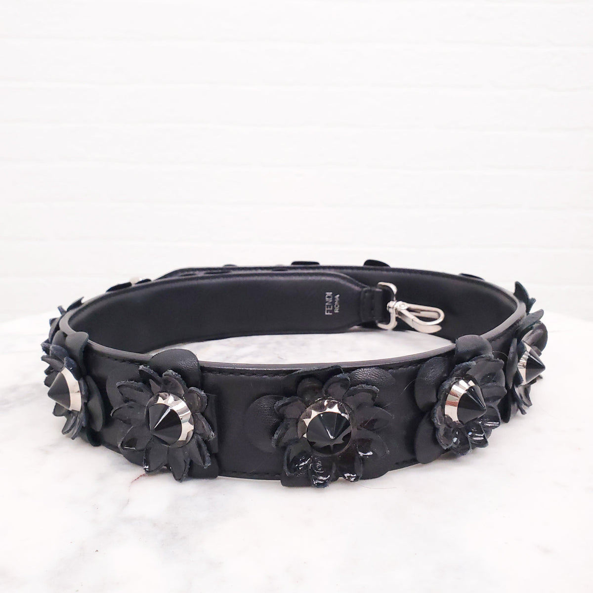 FENDI X LARGE PEEKABOO WITH FLORAL STRAP
