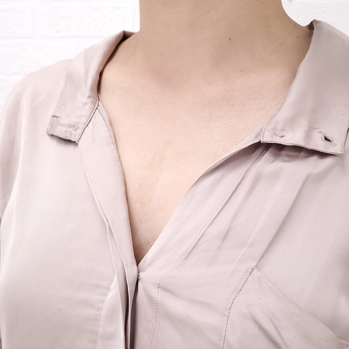 HELMUT LANG PINK SILK BLOUSE - SIZE M