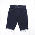 GRLFRND BLACK DENIM SHORTS - SIZE 24