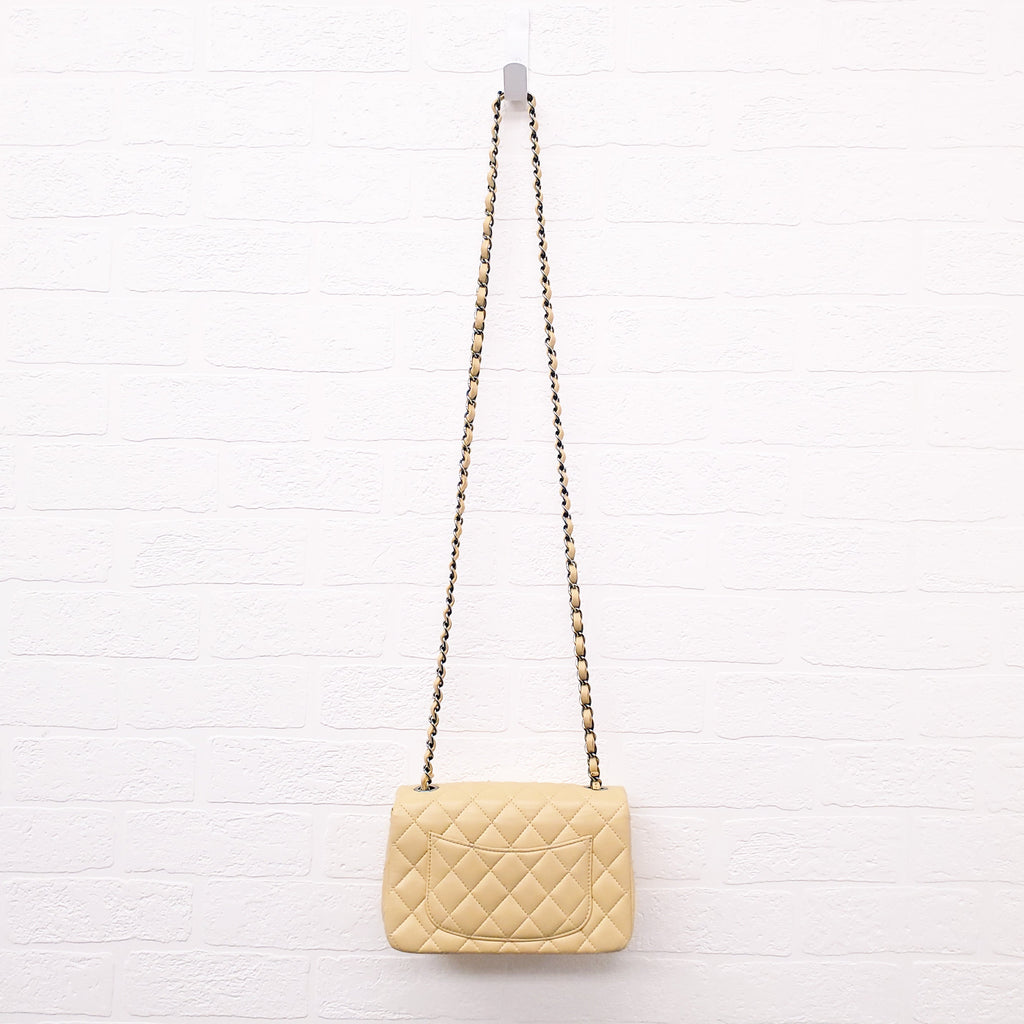 CHANEL YELLOW MINI FLAP BAG