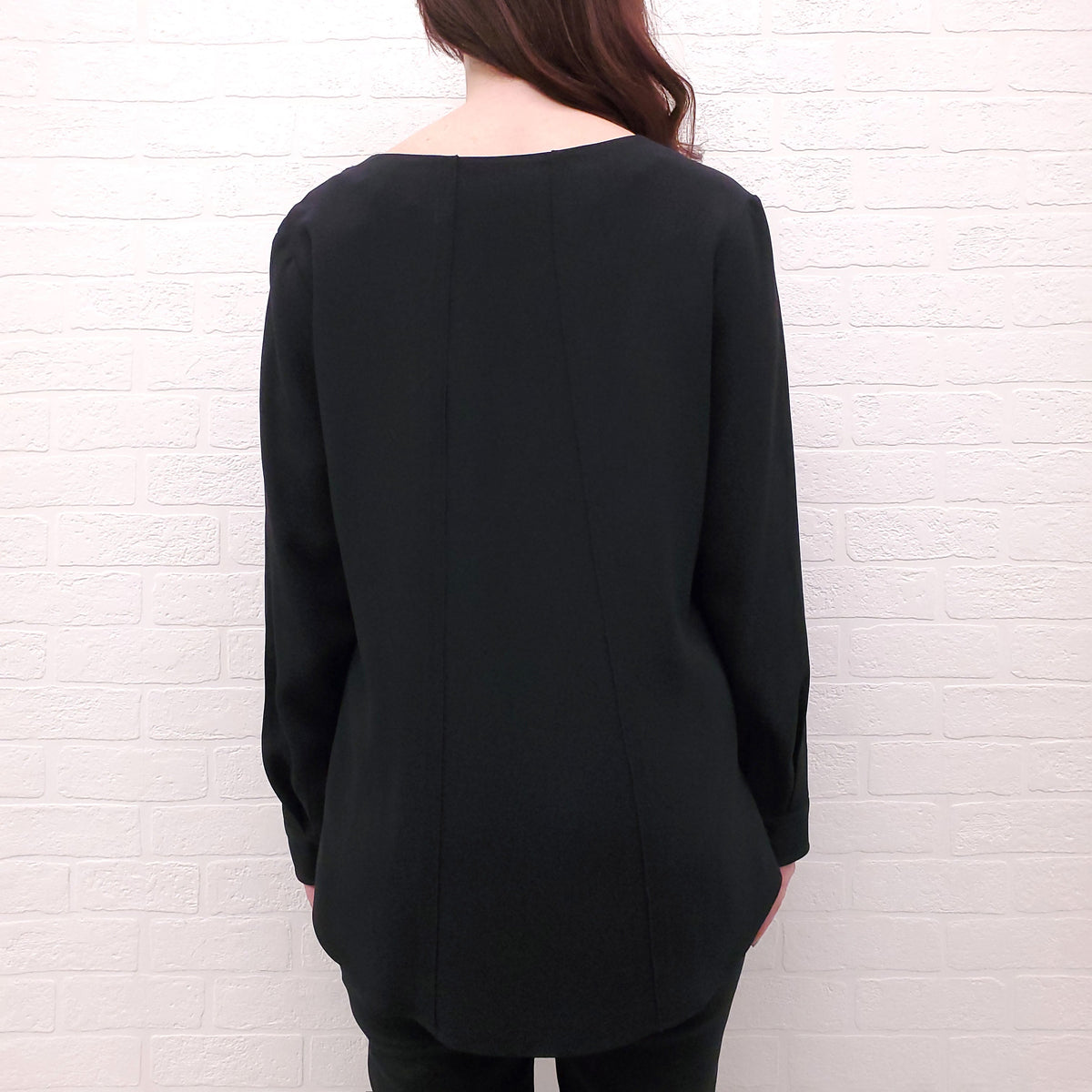 PROENZA SCHOULER SILK GEORGETTE LONG SLEEVE BLOUSE - SIZE 6