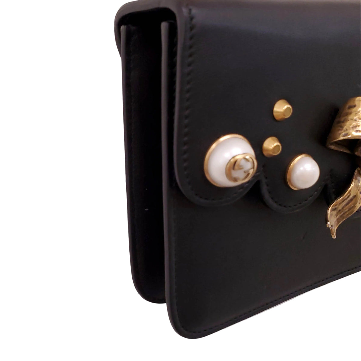GUCCI FAUX PEARL PEONY BAG