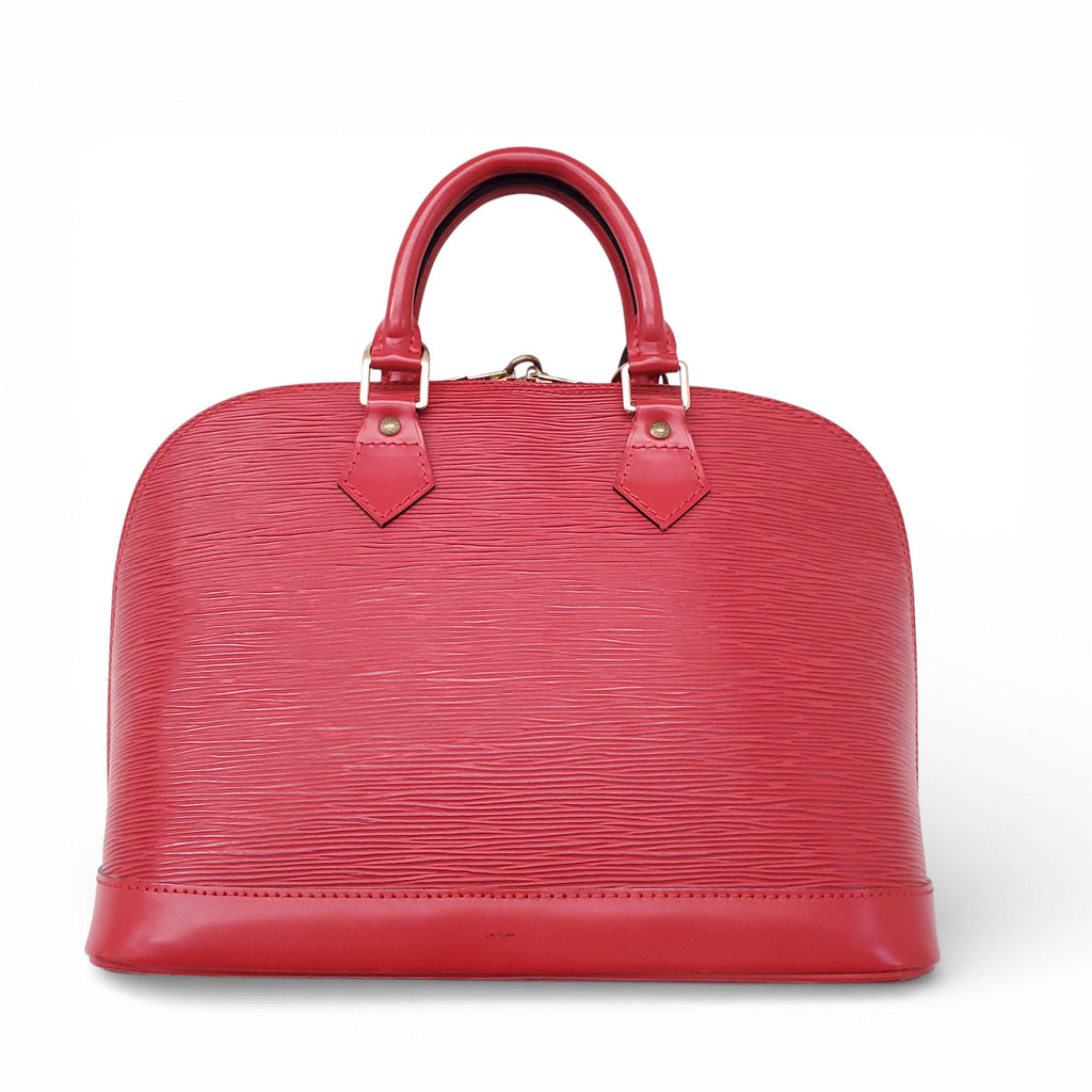 LOUIS VUITTON RED EPI LEATHER ALMA BAG