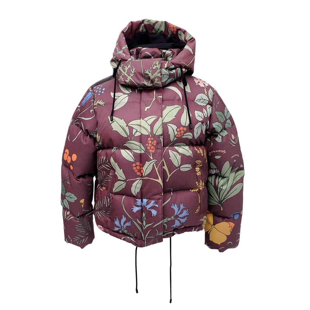 LOEWE BROWN PUFFER JACKET WITH REMOVABLE HOOD - SIZE 34