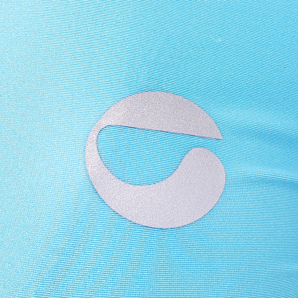 COPERNI BLUE HIGH NECK LONG SLEEVE STRETCH TOP - SIZE XS