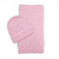 GUCCI PINK METALLIC STRIPE LOGO HAT AND SCARF - SIZE M
