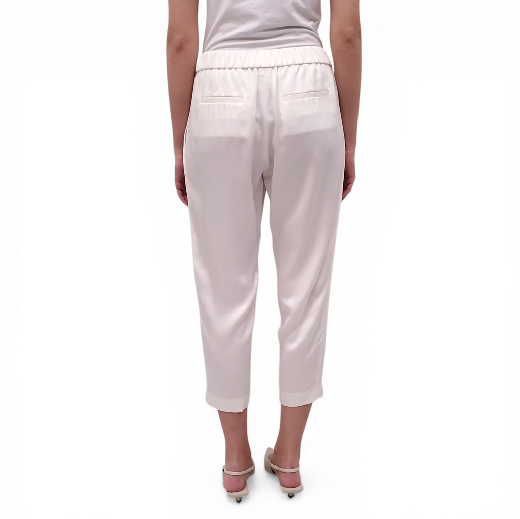 NILI LOTAN WHITE SILK PANTS - SIZE S