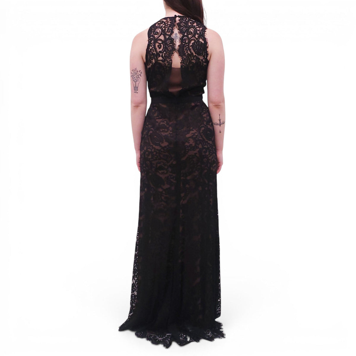GUCCI BLACK LACE GOWN - SIZE 40