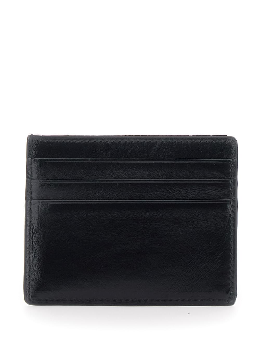 Versace Men Flat Card Case Calf Leather