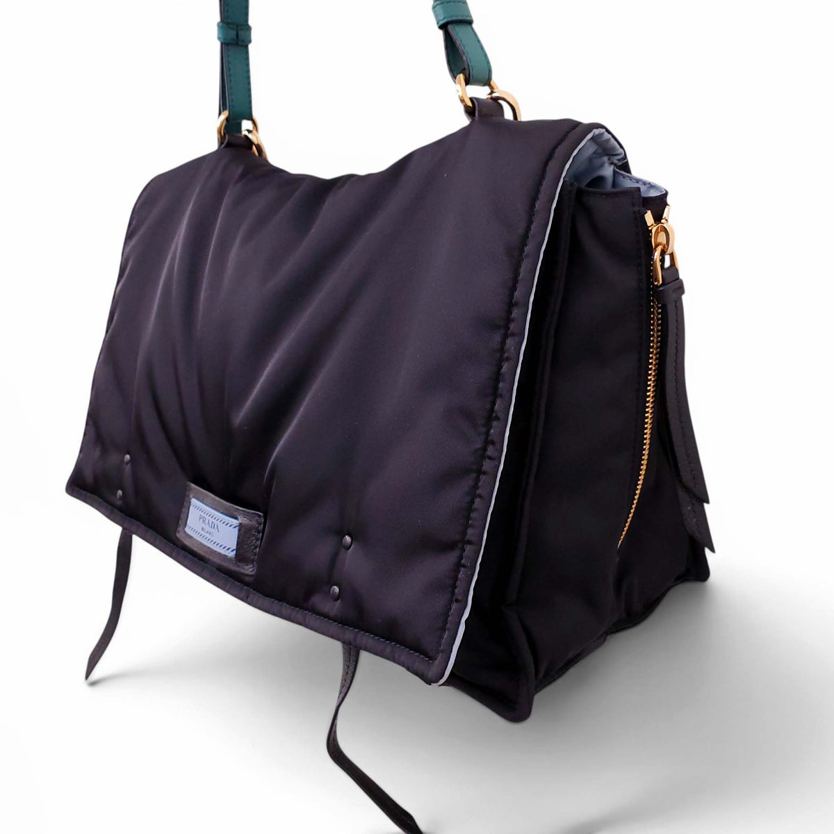 PRADA TESSUTO ETIQUETTE MESSENGER BAG