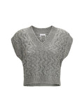 Brunello Cucinelli Women Silk Blend Sequined Vest