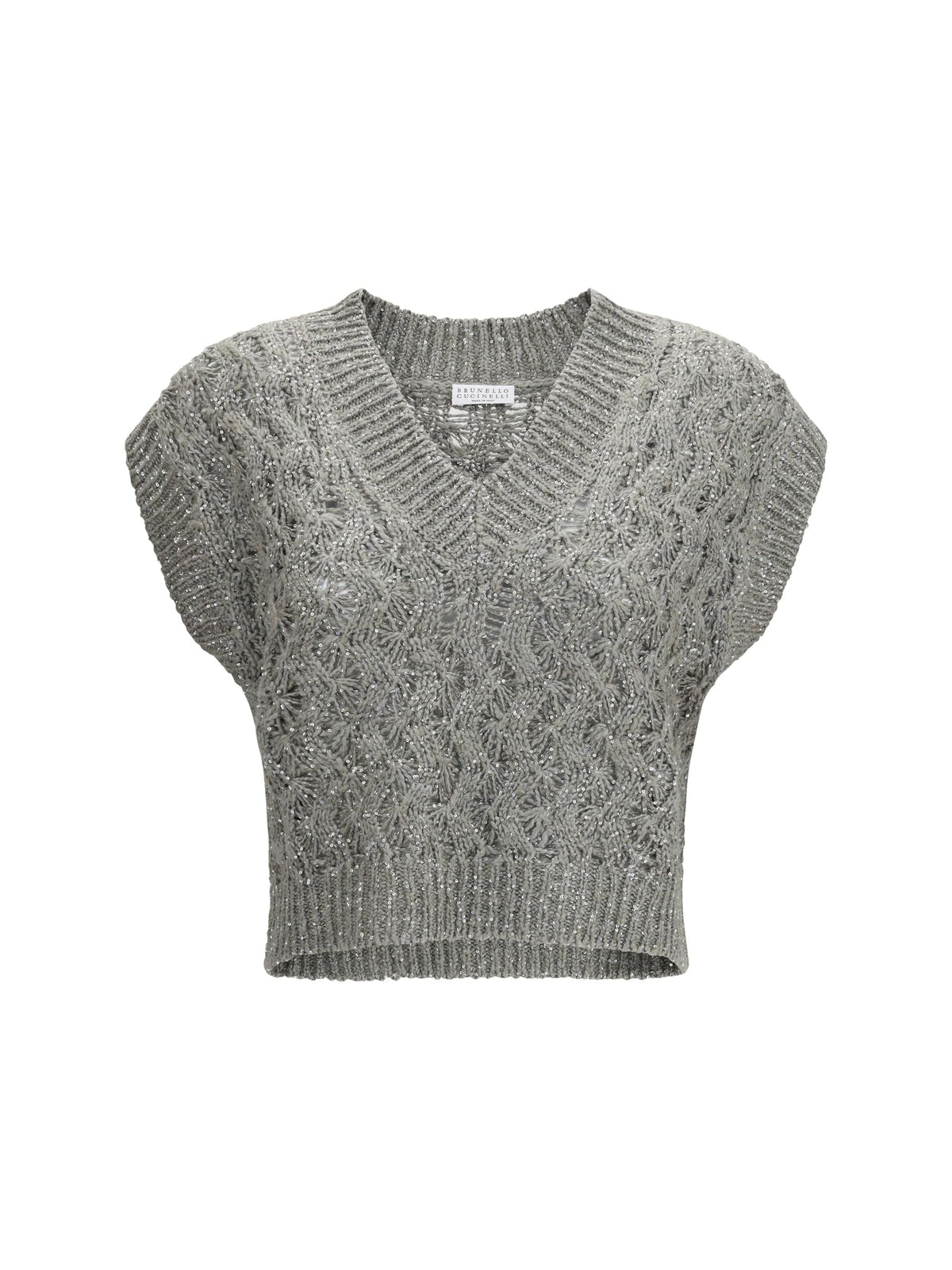 Brunello Cucinelli Women Silk Blend Sequined Vest