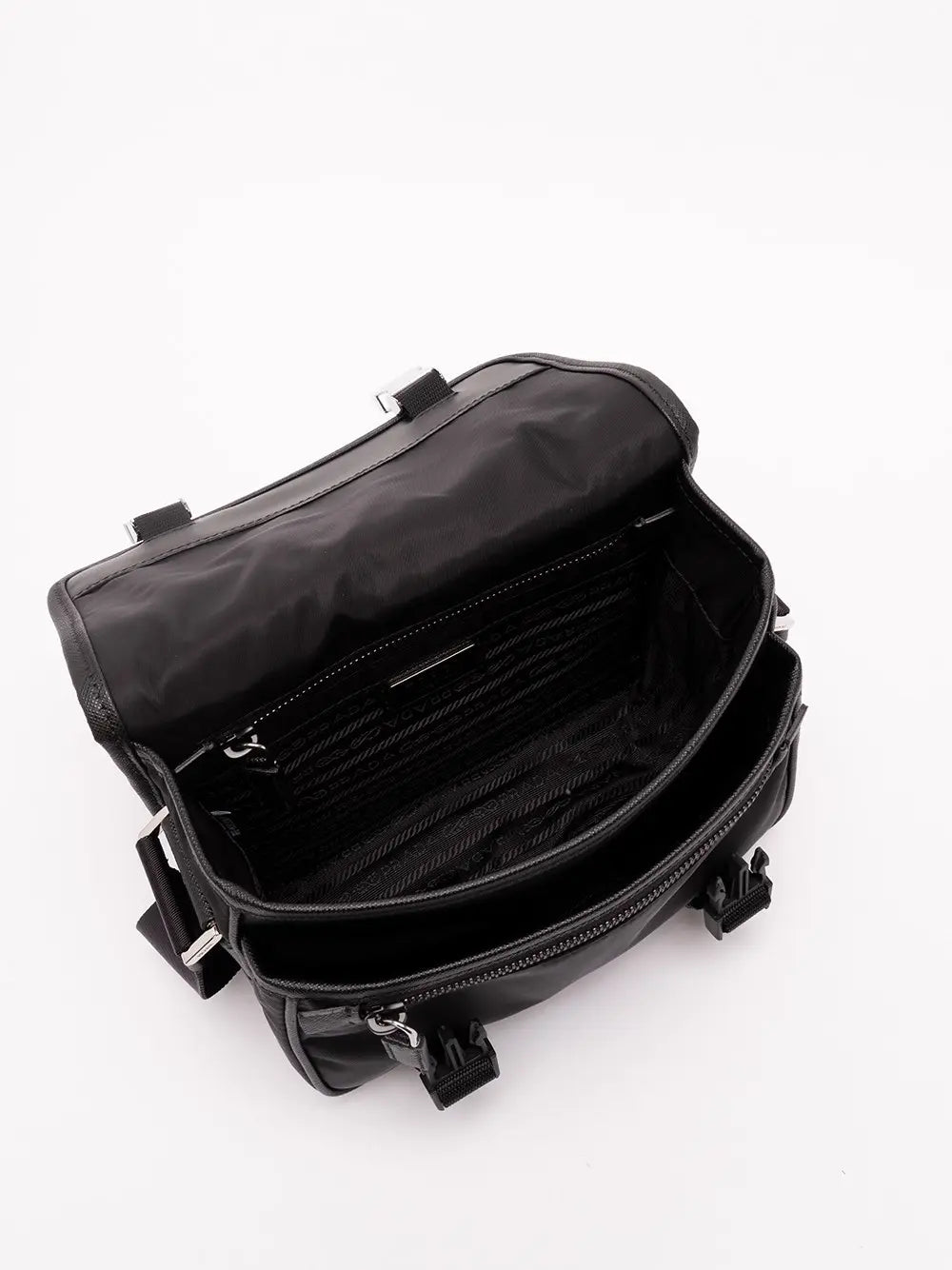 Prada Men Re-Nylon And Saffiano Leather Shoulder Bag