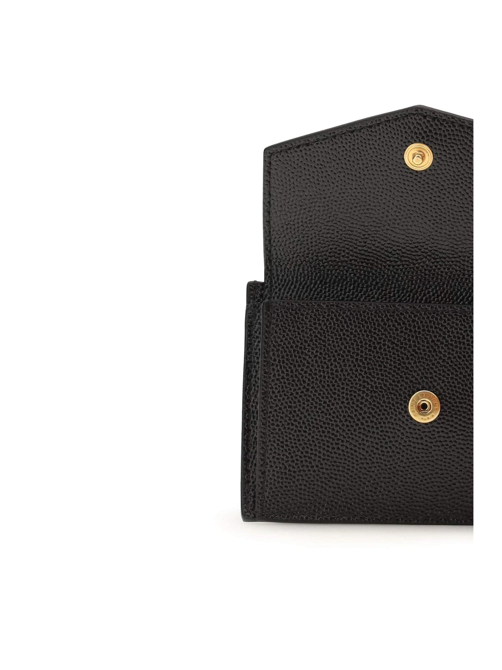 Saint Laurent Women Micro-Grain Leather Wallet