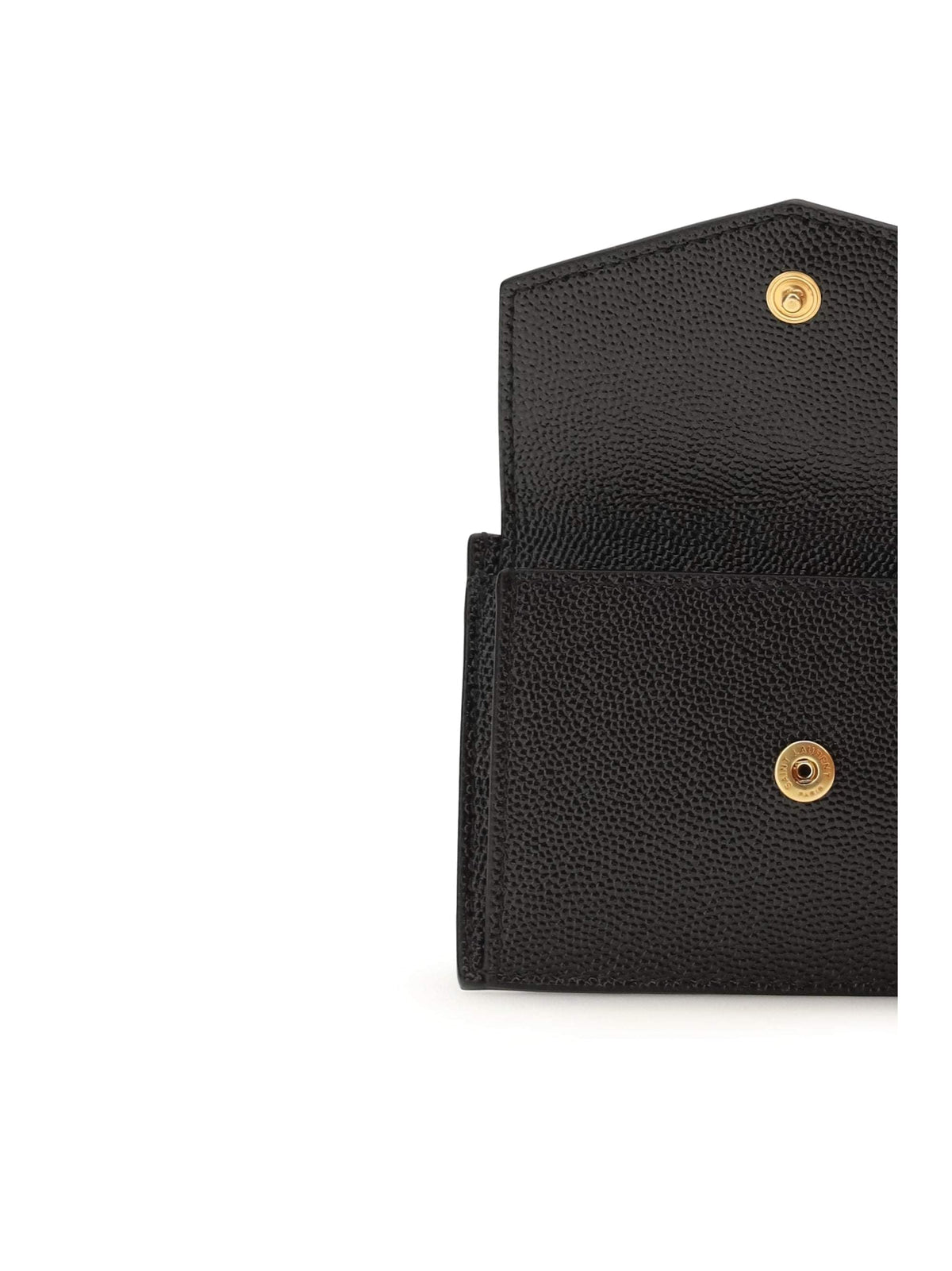Saint Laurent Women Micro-Grain Leather Wallet