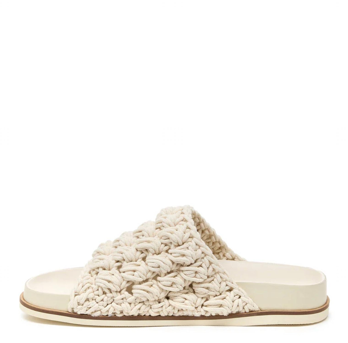 Women's Squish Crochet Raffia Mules In Shell Bubble