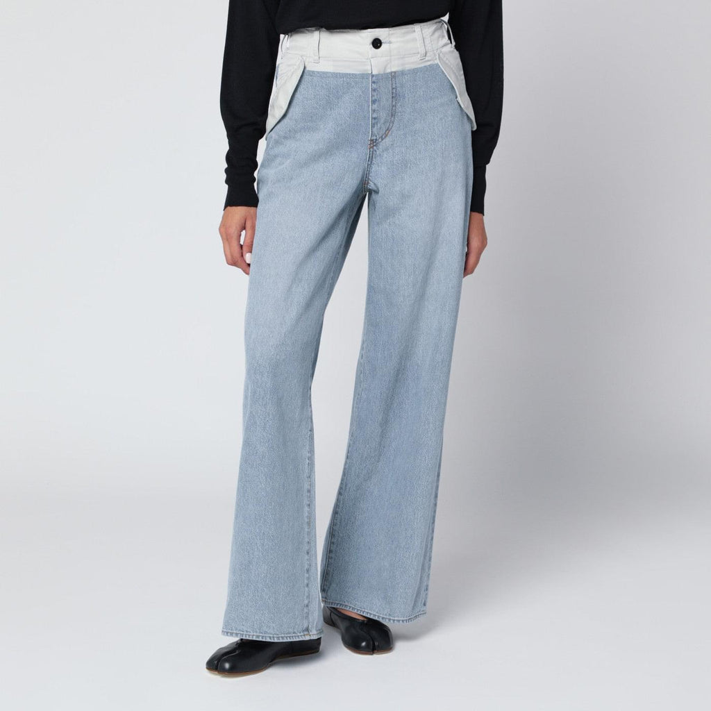 Sacai Blue/Light Grey Two-Tone Jeans Women