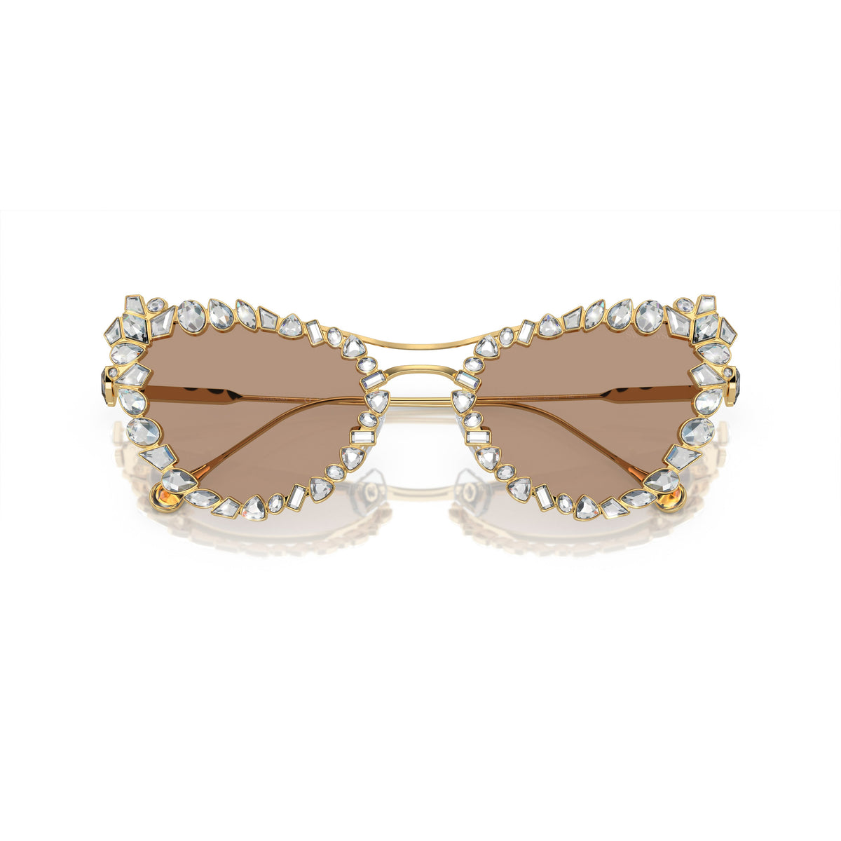 Cat-Eye Sunglasses With Crystal Embellishments