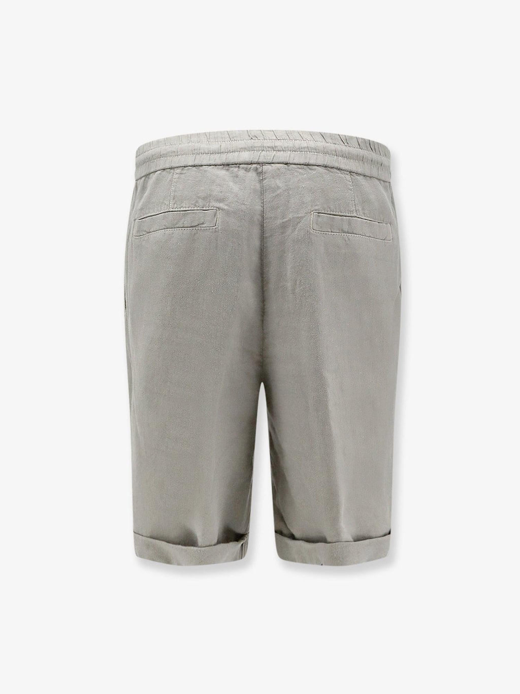 Brunello Cucinelli Men Linen Bermuda Shorts With Drawstring