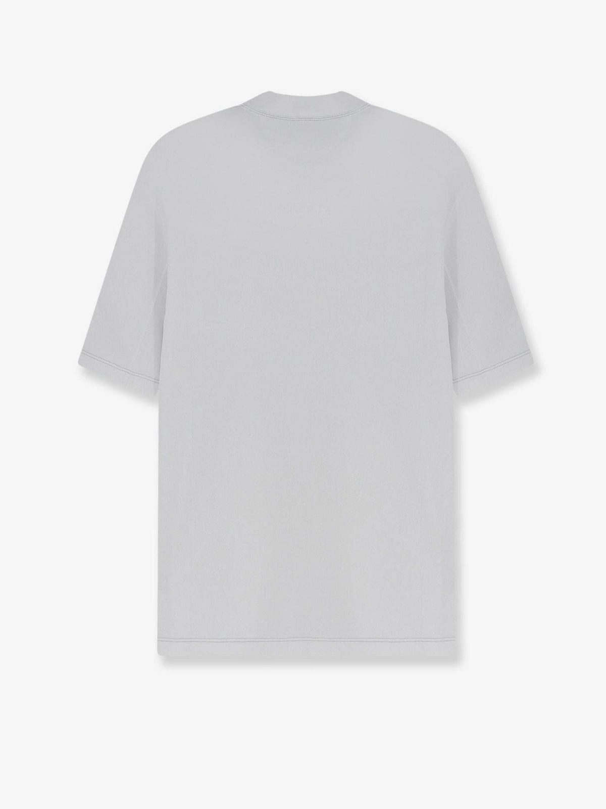 Brunello Cucinelli Men Technical Fabric T-Shirt With Front Logo Patch