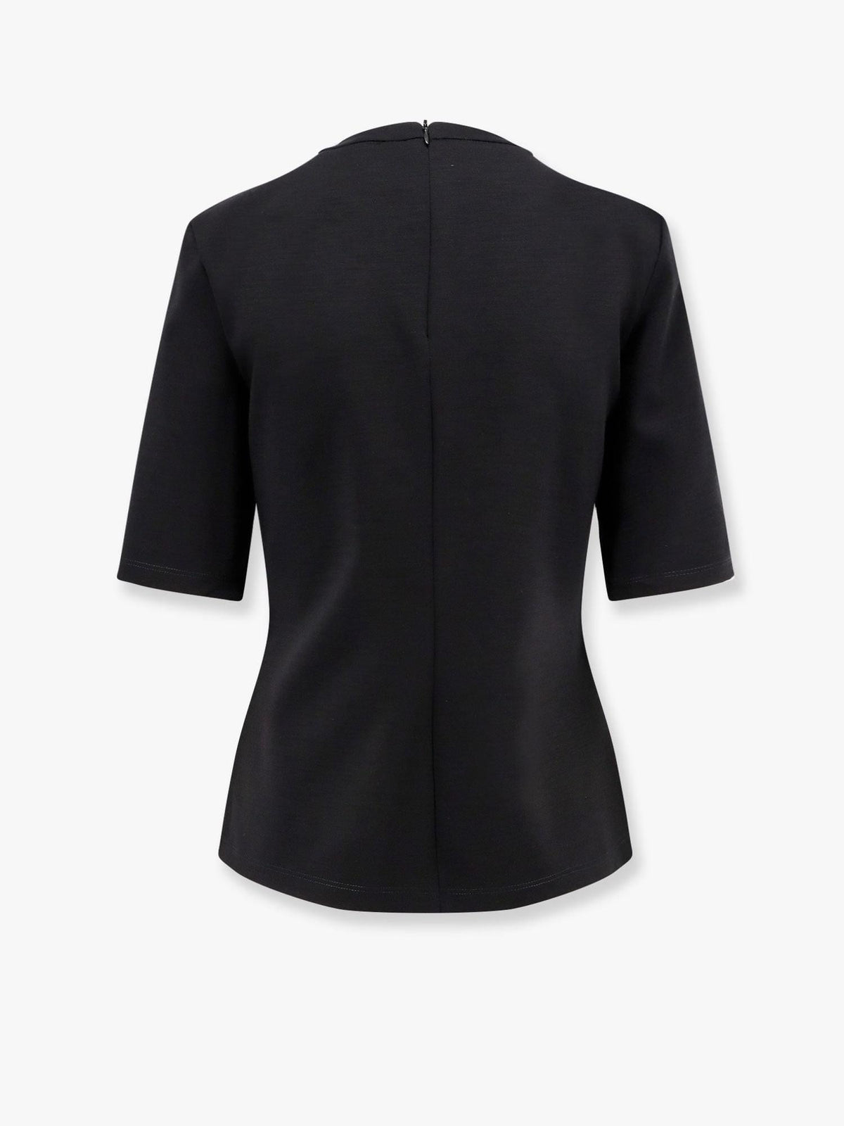 Max Mara Women Peter Wool T-Shirt With Embossed Frontal Logo