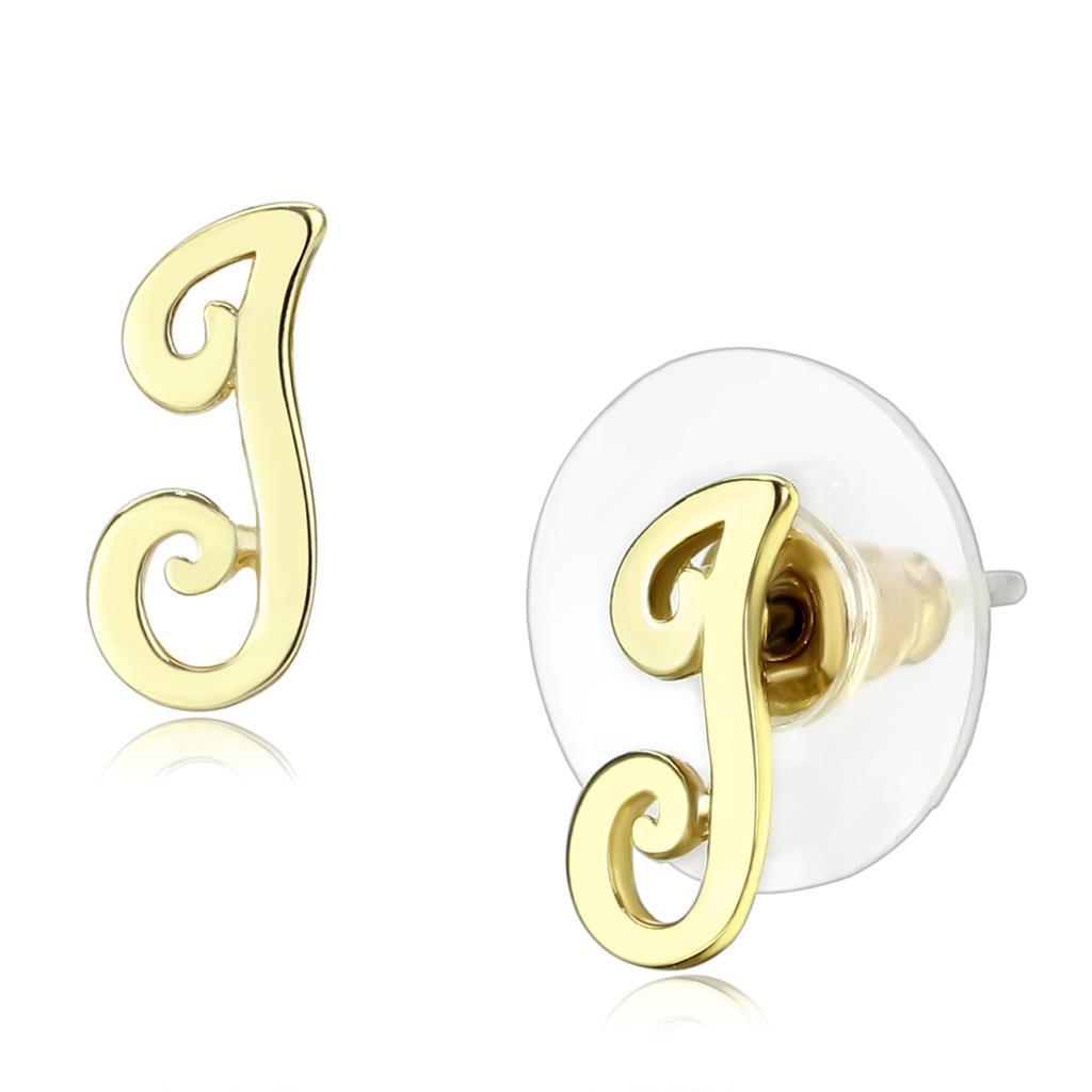 Flash Gold Brass Earrings with No Stone