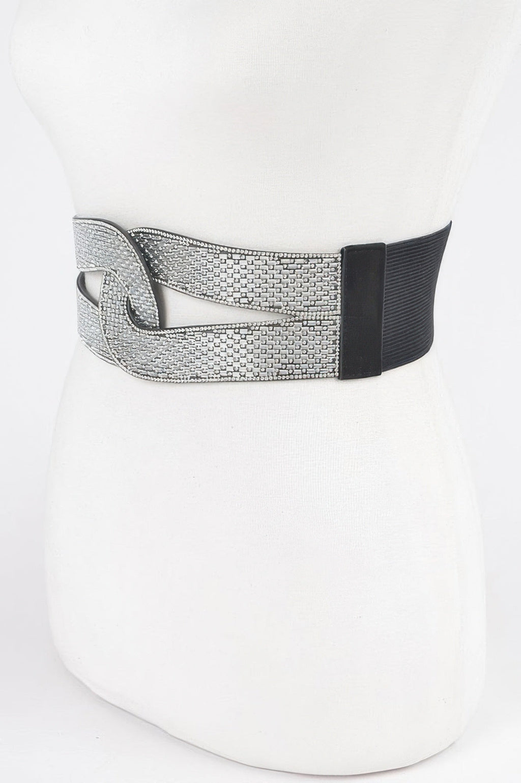 Rhinestone Plus Size Elastic Belt