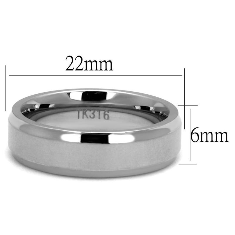 High polished (no plating) Stainless Steel Ring with No Stone