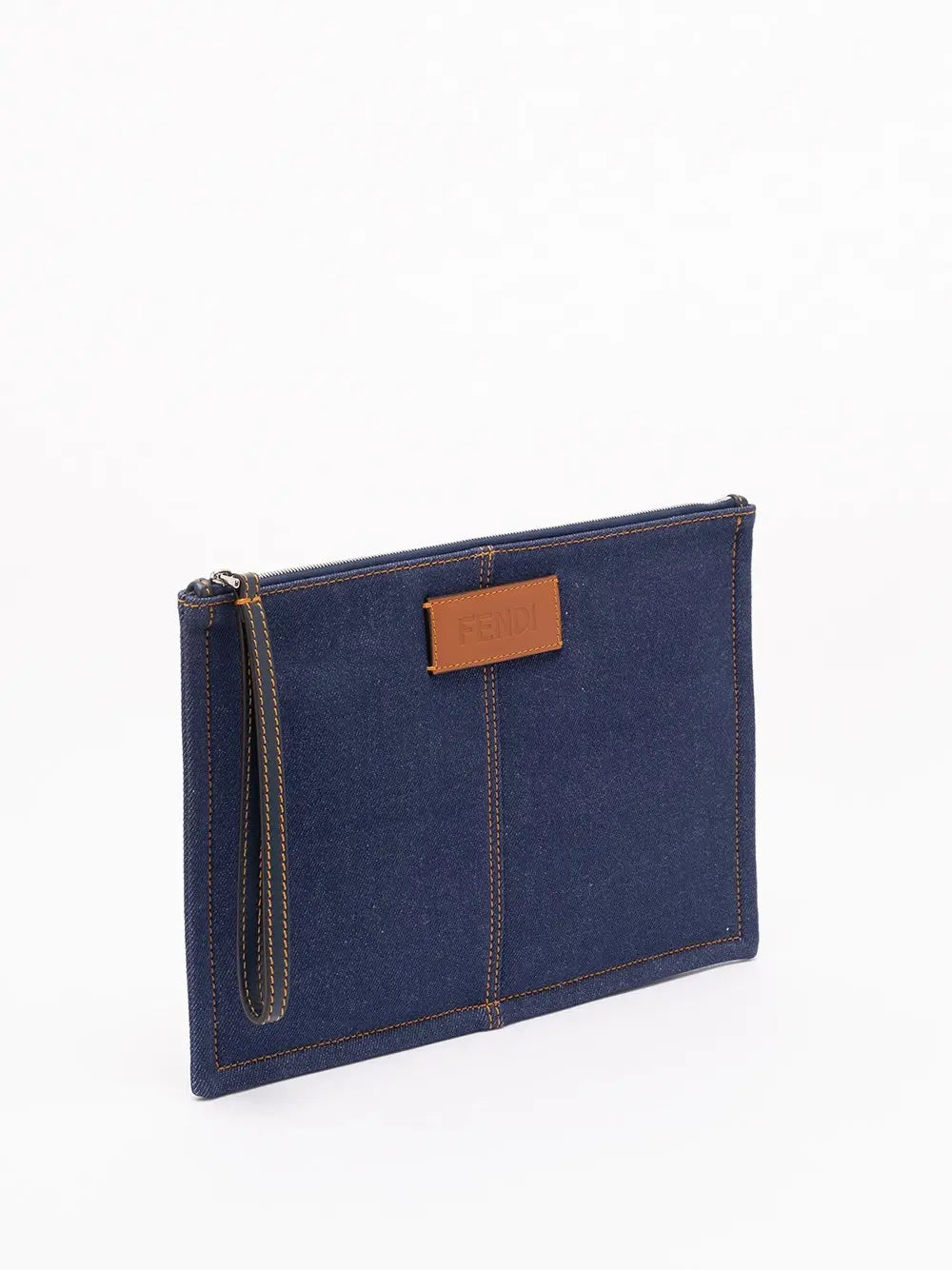 Fendi Men Flat Pouch Denim
