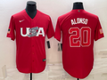 Men's 2023 World Baseball Classic #20 Pete Alonso USA Red jersey