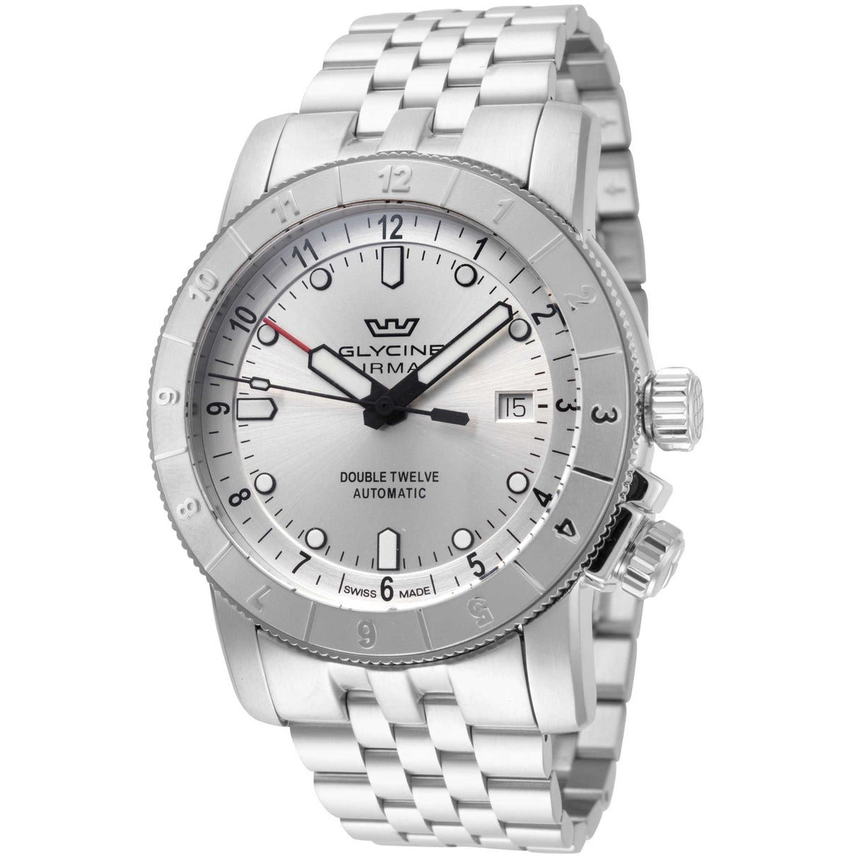 Glycine Men's Ariman Double Twelve 42mm Automatic Watch