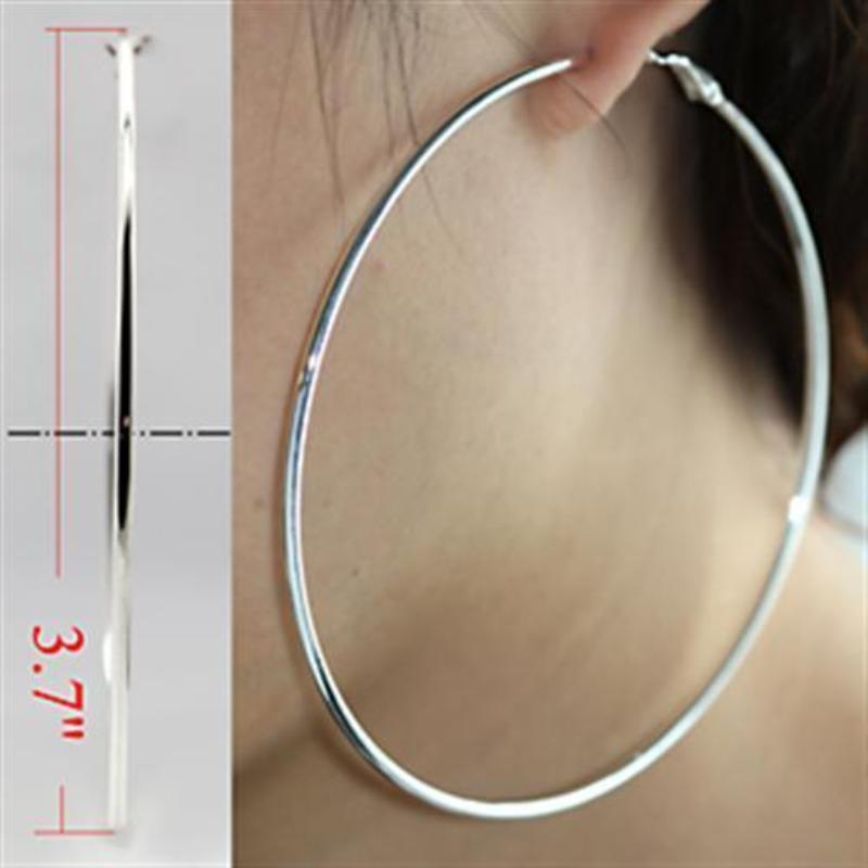 Silver Brass Earrings with No Stone