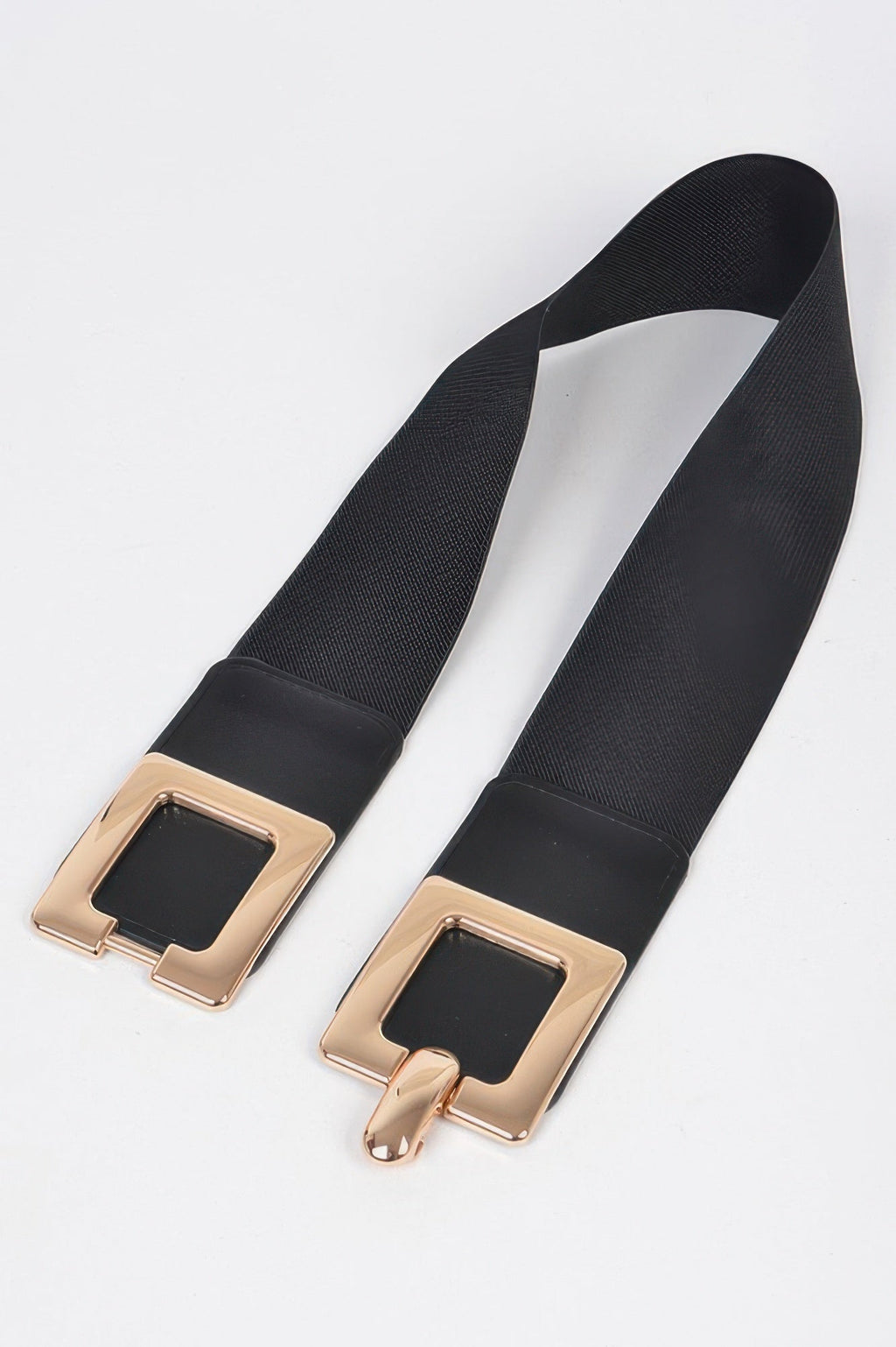 Two Square Buckle Elastic Belt