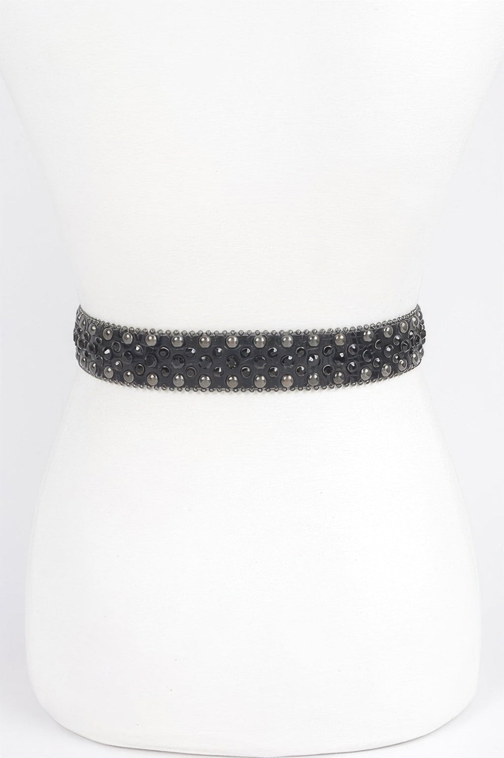 Rhinestone Metal Studded Multi Metal Belt