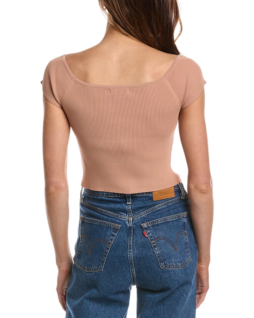 525 America Cropped Off Shoulder Rib Tank