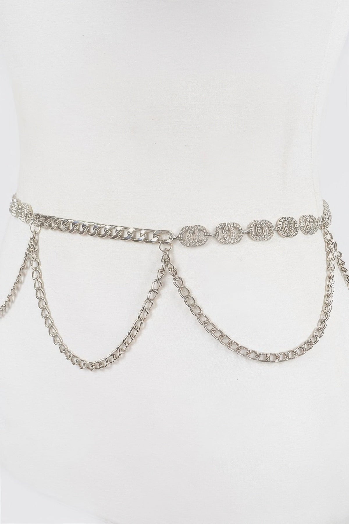 Stylish Chain Belt with Gemstone Accent